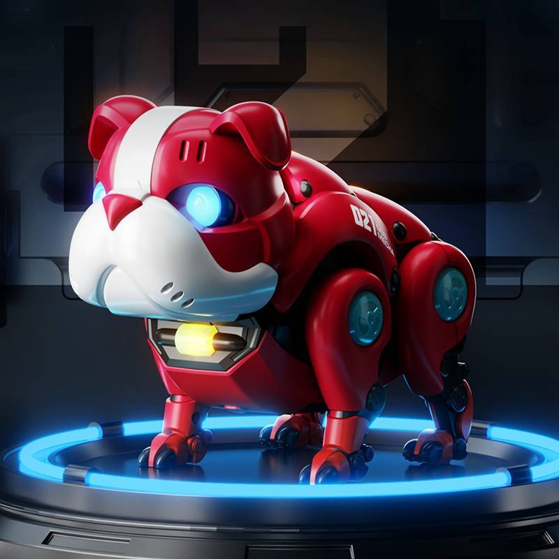 Robotic Red Bulldog | Interactive Crawling Toy