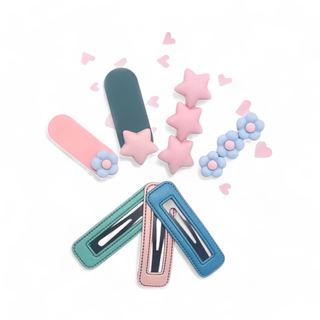 Kids Hair Clips Pastel Set (7 Pcs)