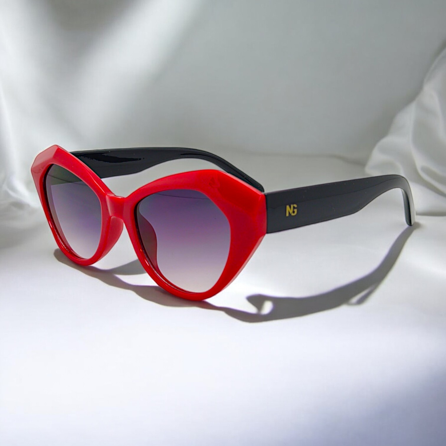 Scarlett Luxe Shades | NG | Bold Red Sunglasses | 8282A