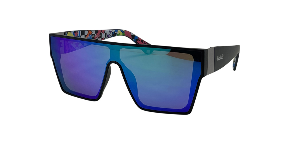 Rocko&#39;s Live and Let Live | C21 | UV Protection | Sunglasses | Black Frame | Green Revo