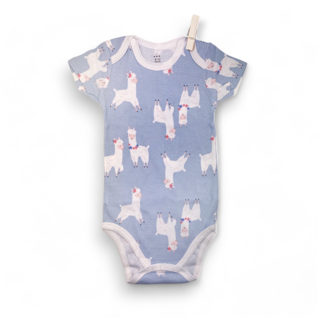 Baby Romper | Blue Llama | Comfortable