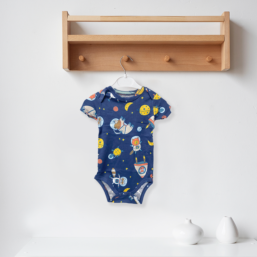 Baby Romper Dark Blue Space Dogs