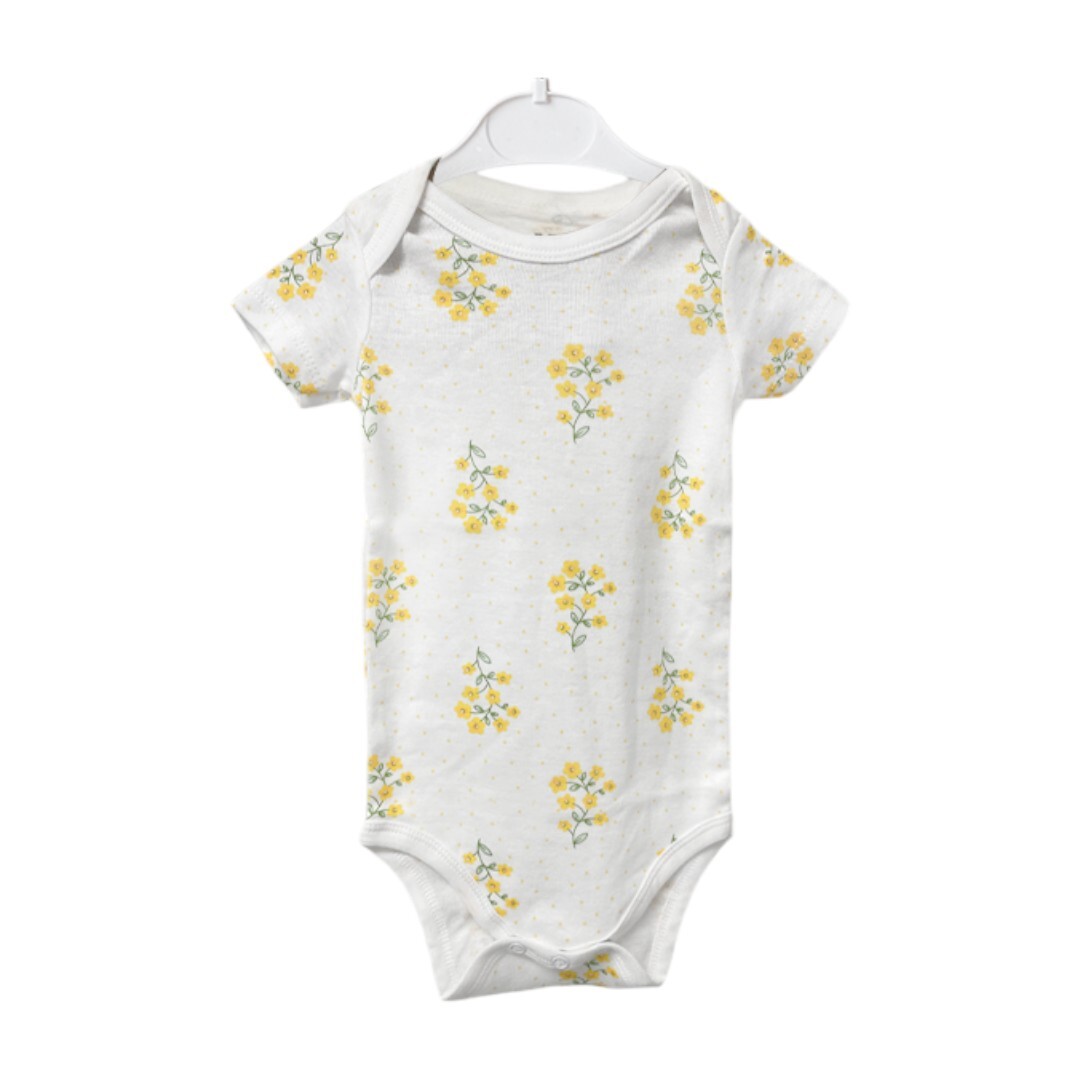 Baby Romper | Yellow Floral Print