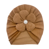 Baby Turbans Flower Brown